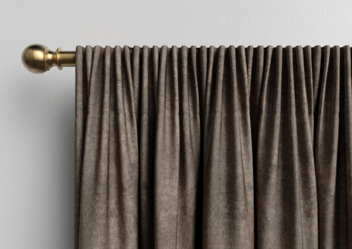 Chenille (Blackout) Pencil Pleat, Latte - Ready Made Curtains - Image 10